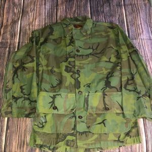 Vtg 80’s Men’s Camo water-fowl hunting jacket SafTbak brand size medium